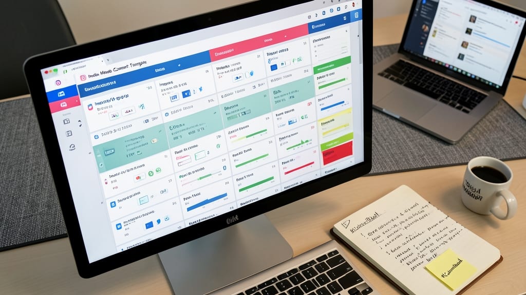 Social Media Content Calendar Template